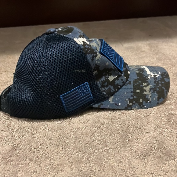 Blue digi camo Velcro hat - Picture 3 of 6